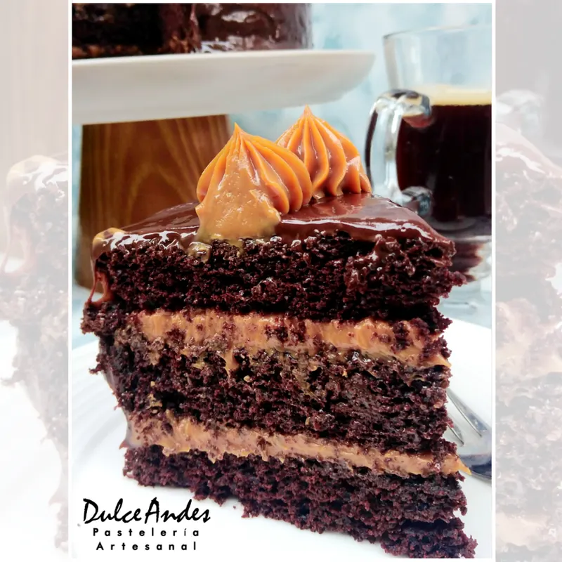 Trozo de torta de chocolate